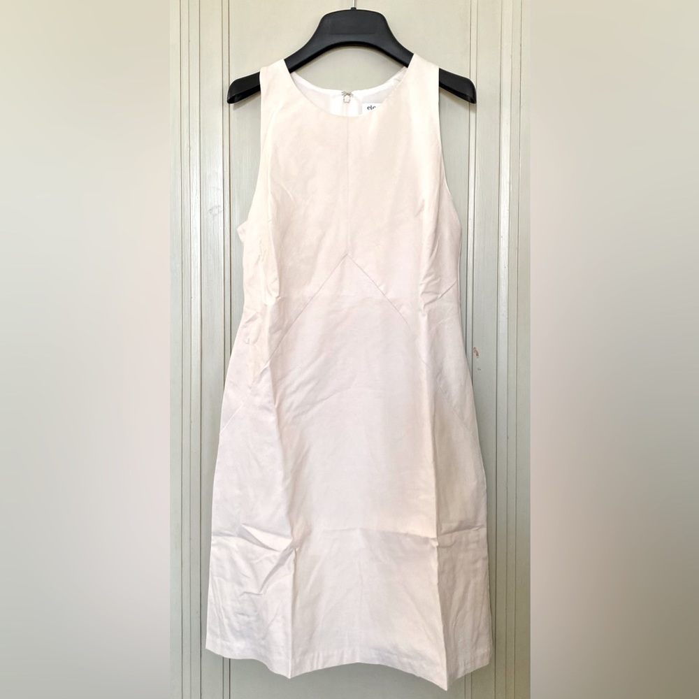 Elorie Sleeveless Bias Cut A-Line Shift Dress Cream Corduroy Sz 2 *NWOT*